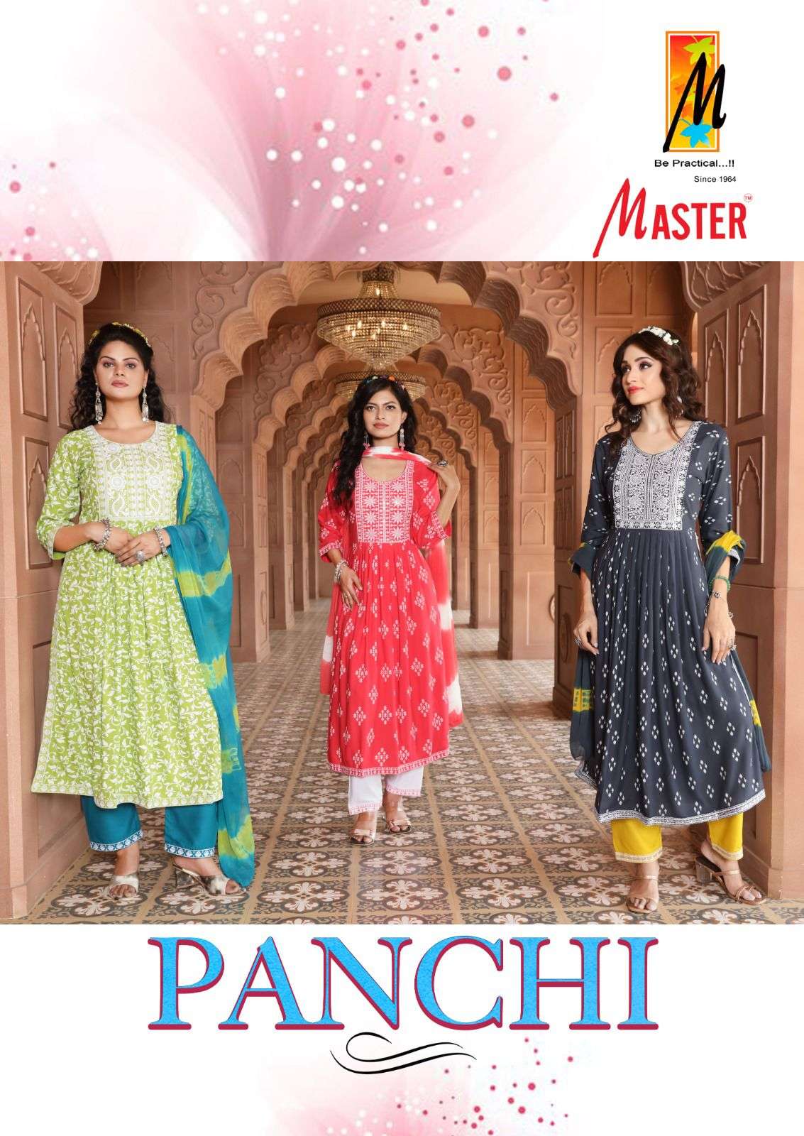 PANCHI BY MASTER 1001 TO 1008 SERIES DESIGNER RAYON PUNJABI PRINT DRESSES