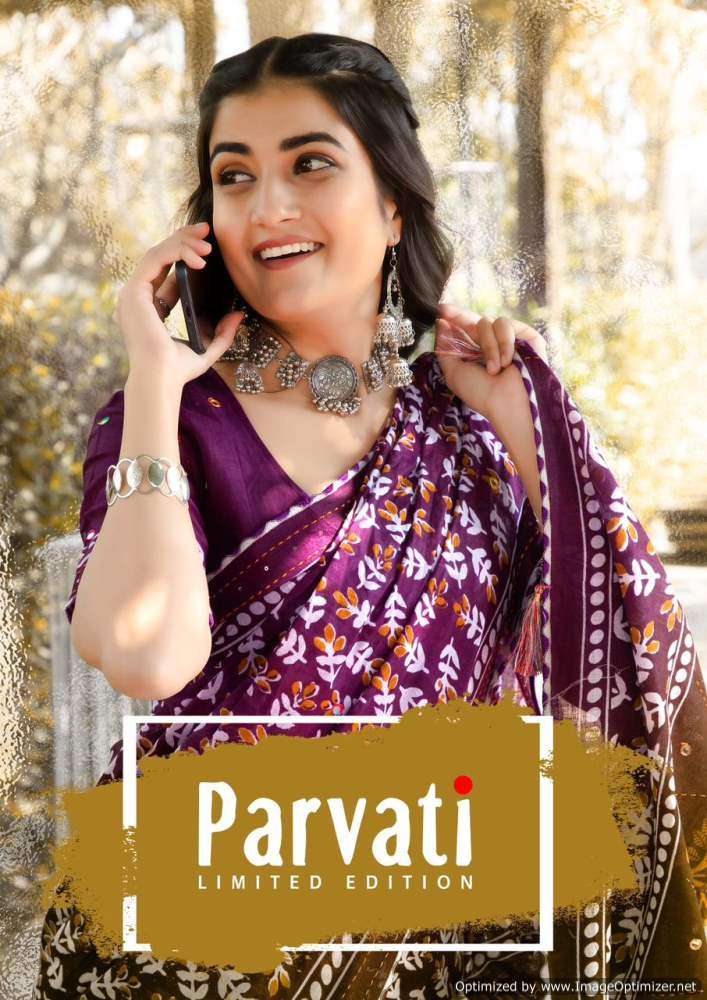 PARVATI VOL-1 BY ASLIWHOLESALE 2001 TO 2020 SERIES DESIGNER COTTON PRINTED SAREES