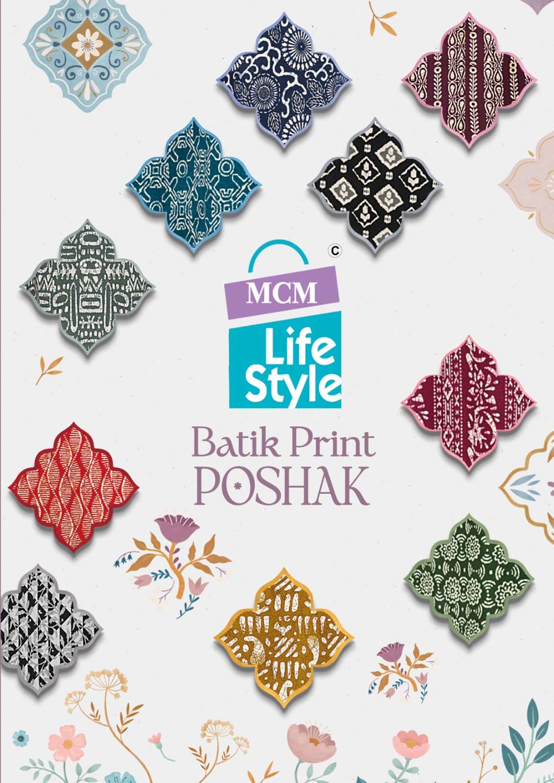 POSHAK BY MCM LIFESTYLE 108 TO 118 SERIES COTTON STITCHED PRITNED DRESSES