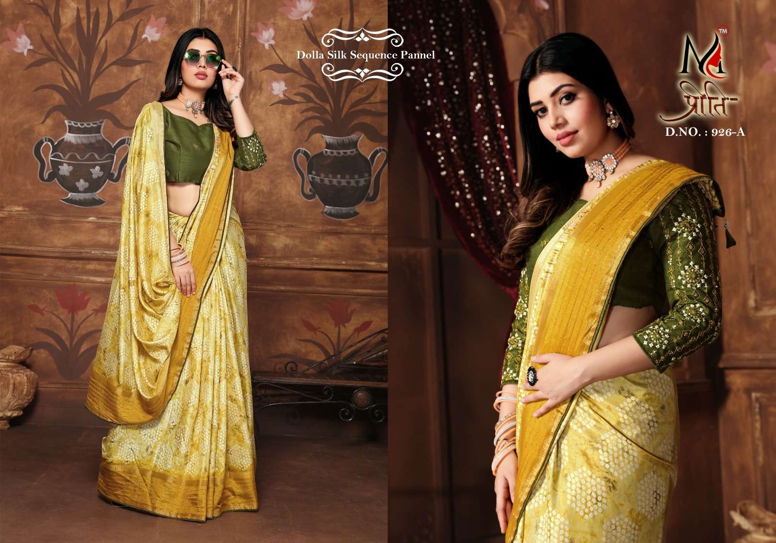 PREETI VOL-926 BY K.F FASHION DESIGNER FANCY DOLA SILK PRINTED SAREES