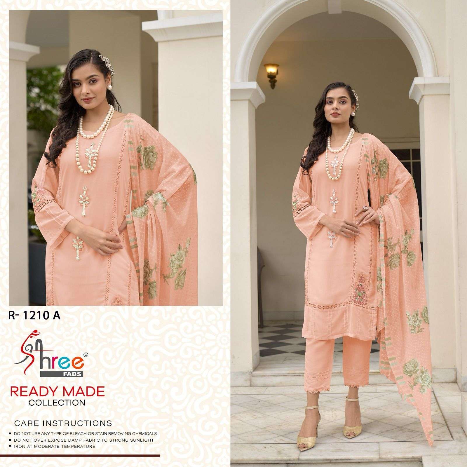 R-1210 COLOURS BY SHREE FABS HEAVY EMBROIDERED FAUX PAKISTANI DRESSES