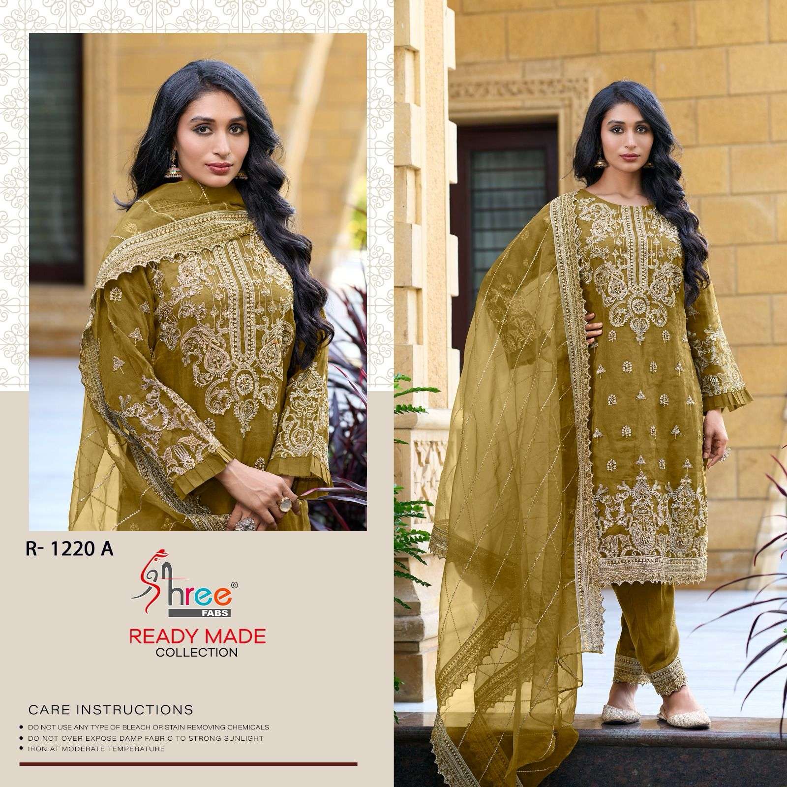 R-1220 COLOURS BY SHREE FABS HEAVY EMBROIDERED ORGANZA PAKISTANI DRESSES