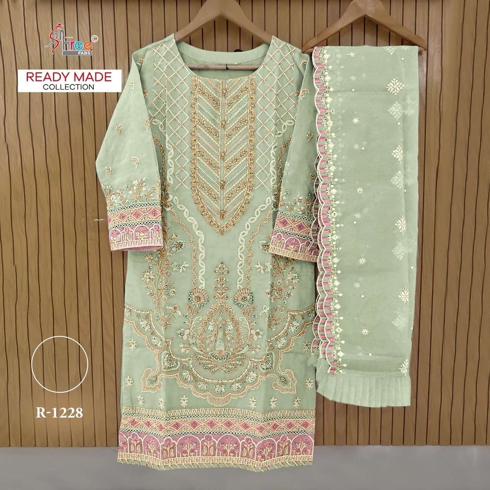 R-1228 COLOURS BY SHREE FABS HEAVY EMBROIDERED ORGANZA PAKISTANI DRESSES