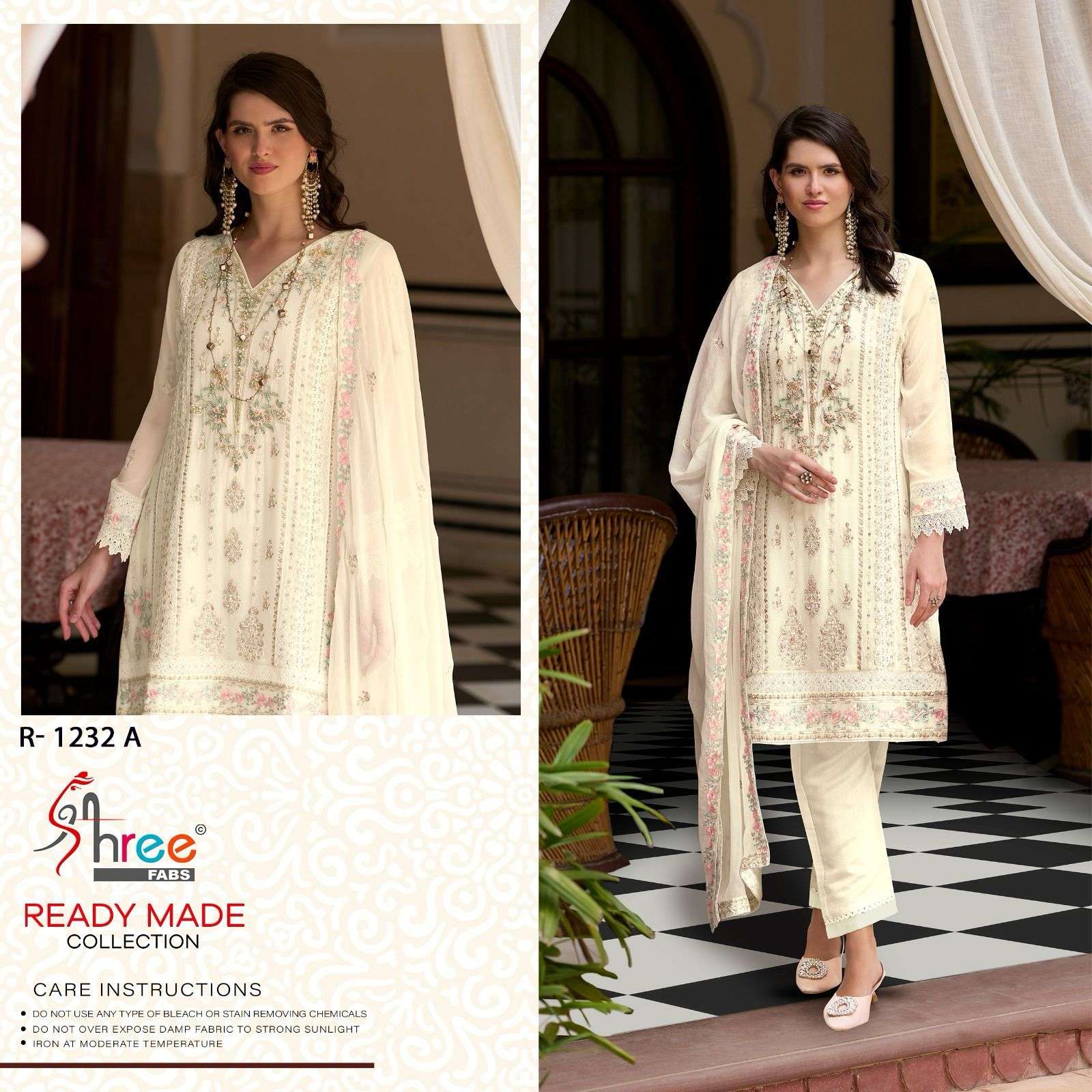 R-1232 COLOURS BY SHREE FABS HEAVY EMBROIDERED ORGANZA PAKISTANI DRESSES