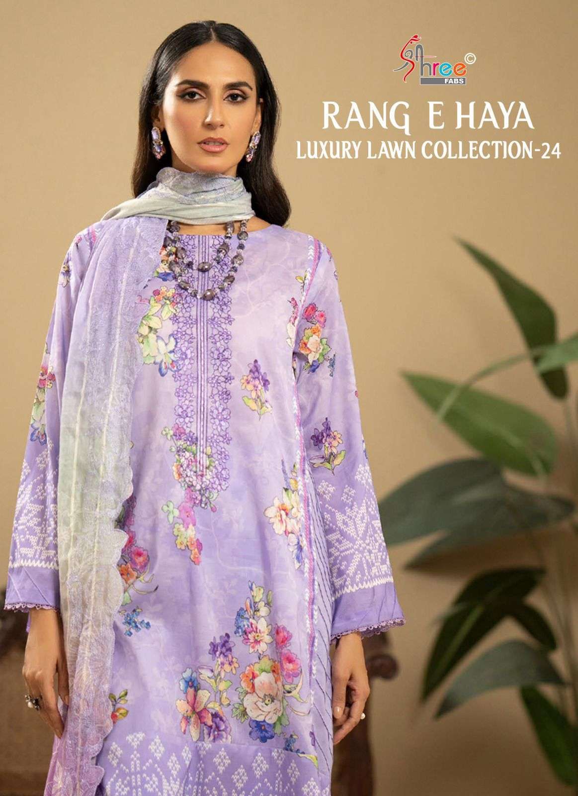 RANG E HAYA COLLECTION-24 BY SHREE FABS 3458 TO 3463 SERIES COTTON PAKISTANI DRESSES