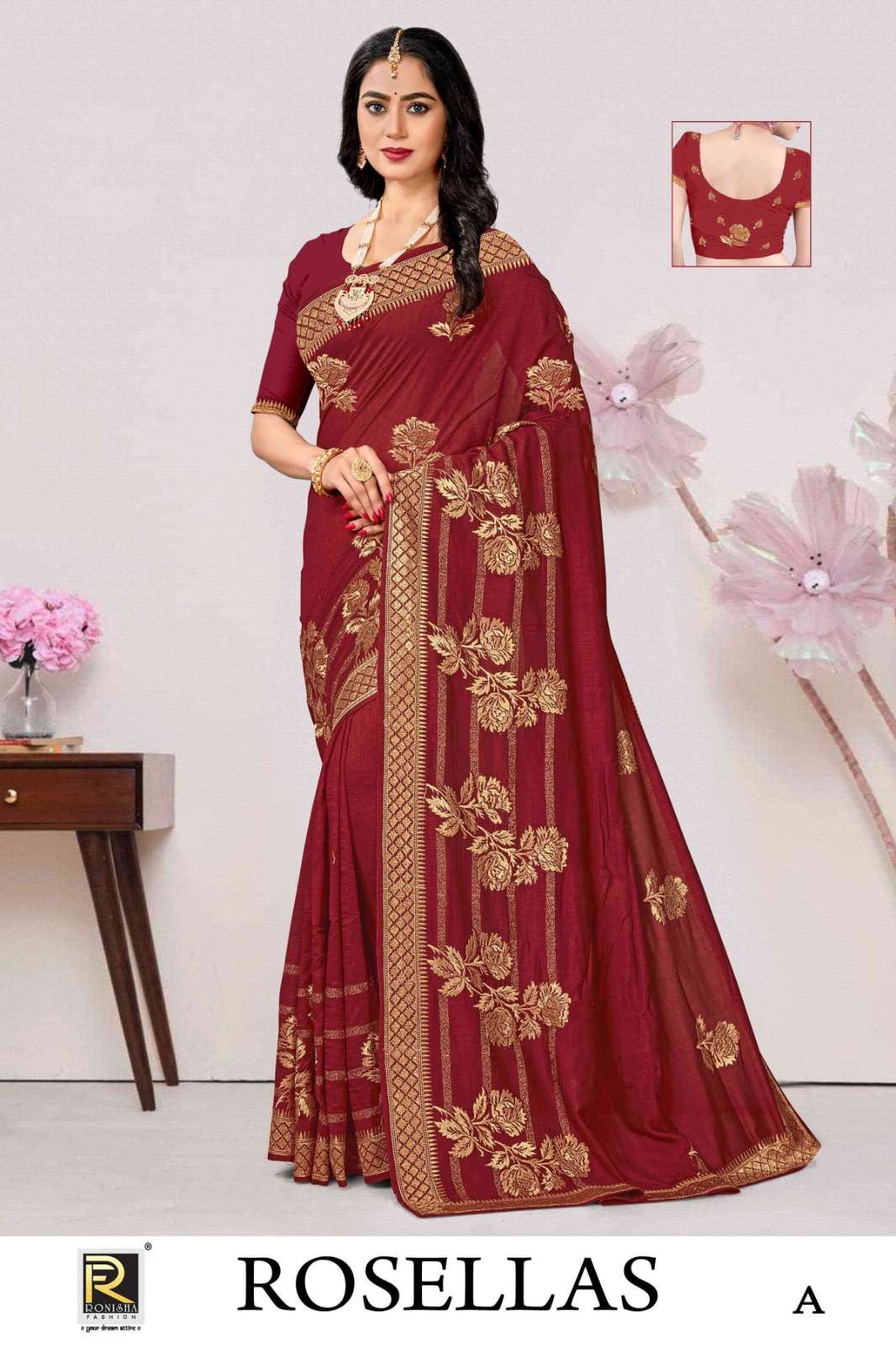 ROSELLAS BY RONISHA FASHION DESIGNER FANCY VICHITRA SILK PRINTED SAREES