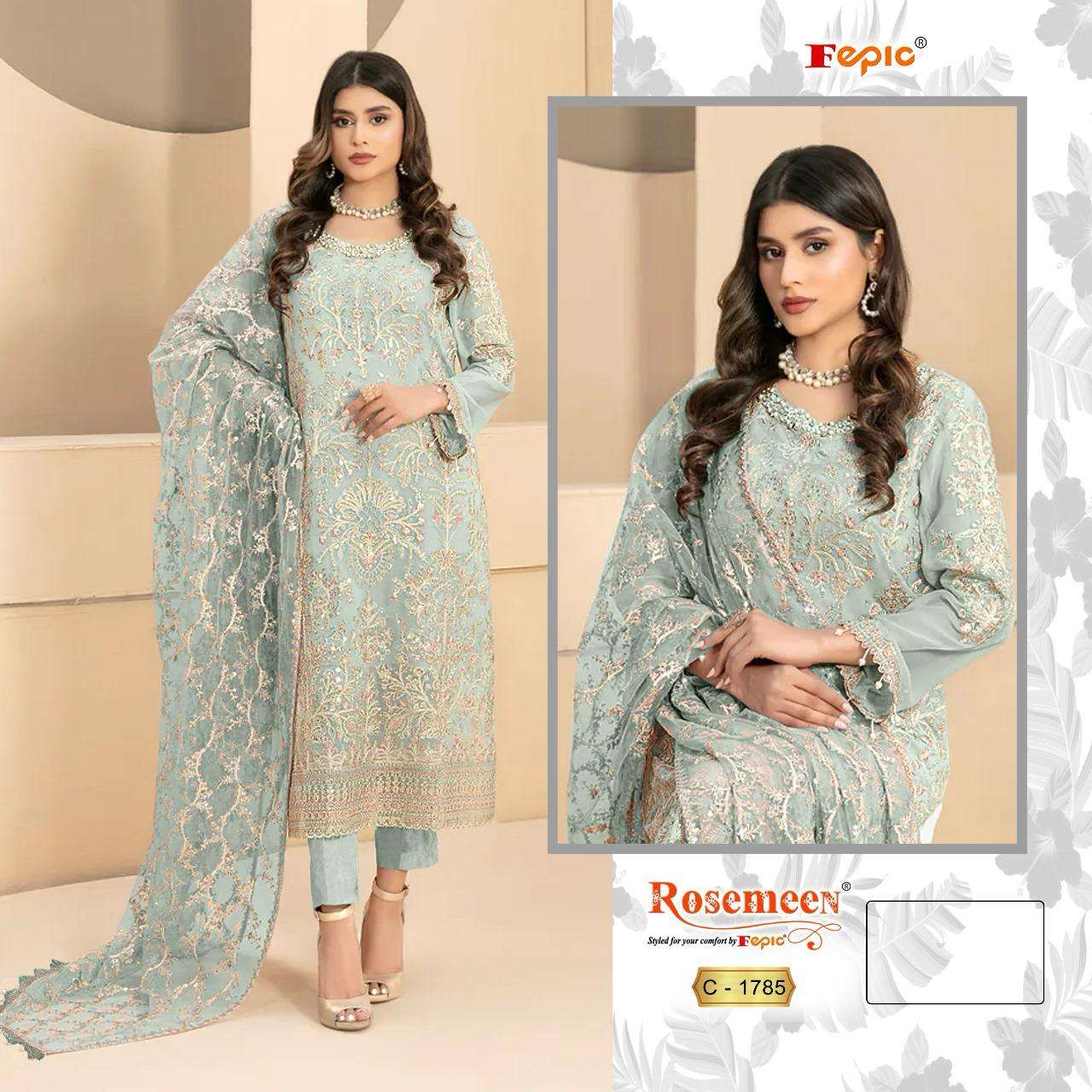 ROSEMEEN C-1785 COLOURS BY FEPIC DESIGNER GEORGETTE EMBROIDERY DRESSES