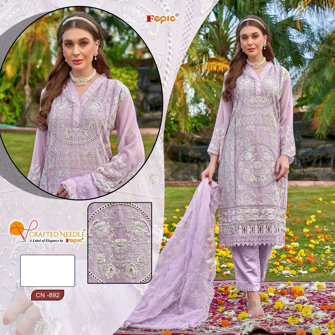 ROSEMEEN CN-892 COLOURS BY FEPIC DESIGNER GEORGETTE STICHED PAKISTANI DRESSES