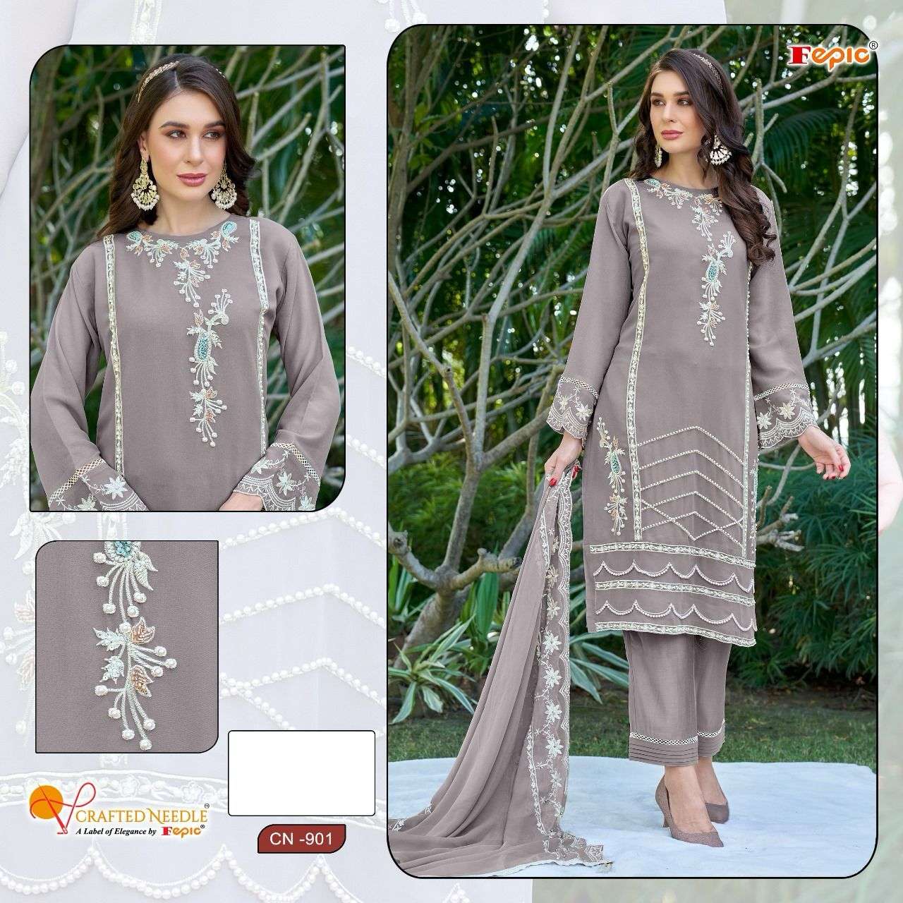 ROSEMEEN CN-901 COLOURS BY FEPIC DESIGNER GEORGETTE STICHED PAKISTANI DRESSES