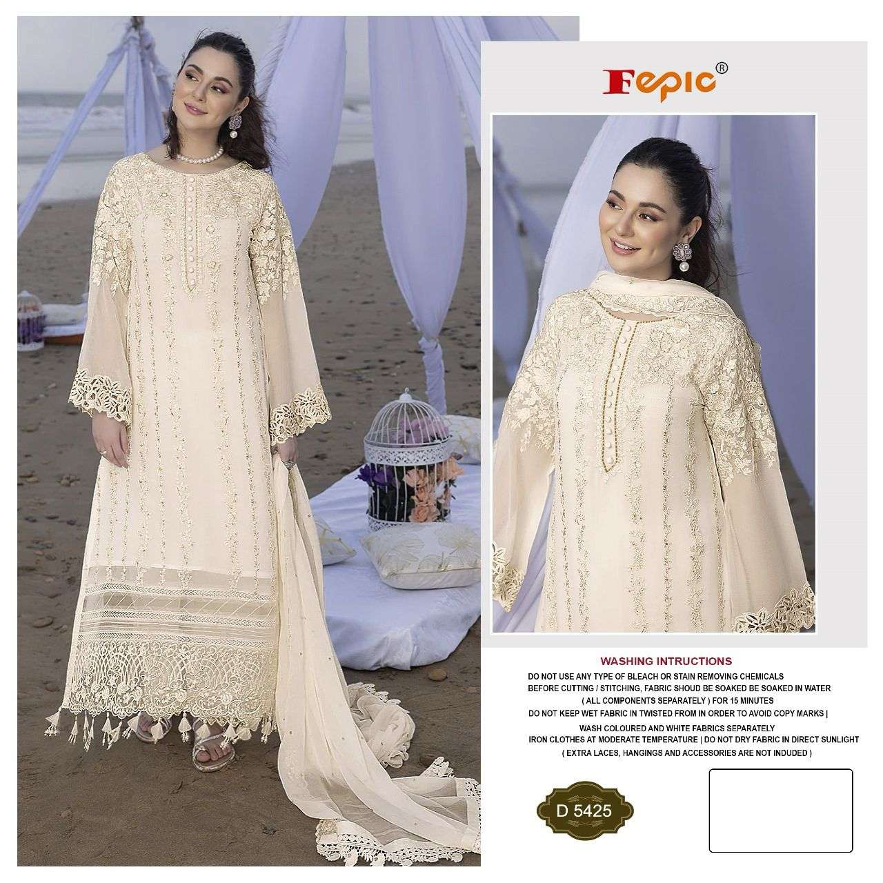 ROSEMEEN D-5425 COLOURS BY FEPIC DESIGNER GEORGETTE EMBROIDERY DRESSES