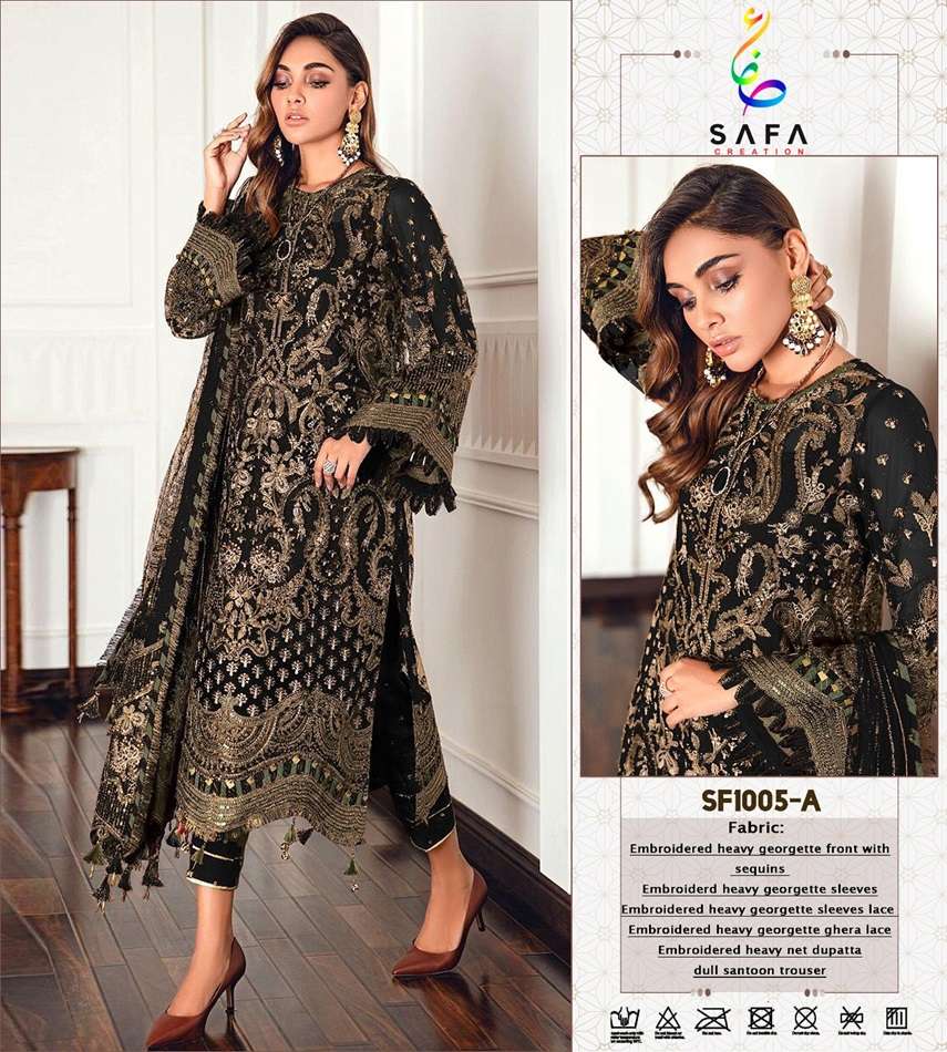 SAFA 1005 BY SAFA CREATION DESIGNER FAUX GEORGETTE PAKISTANI DRESSES