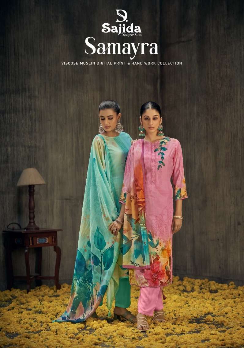 SAJIDA SAMAYRA BY ASLIWHOLESALE DESIGNER FACNY VICOSE RAYON PRINT DRESSES