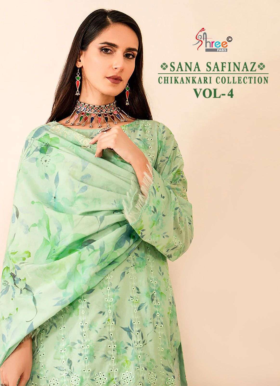 SANA SAFINAZ CHIKANKARI COLLECTION VOL-4 BY SHREE FABS DESIGNER COTTON DRESSES