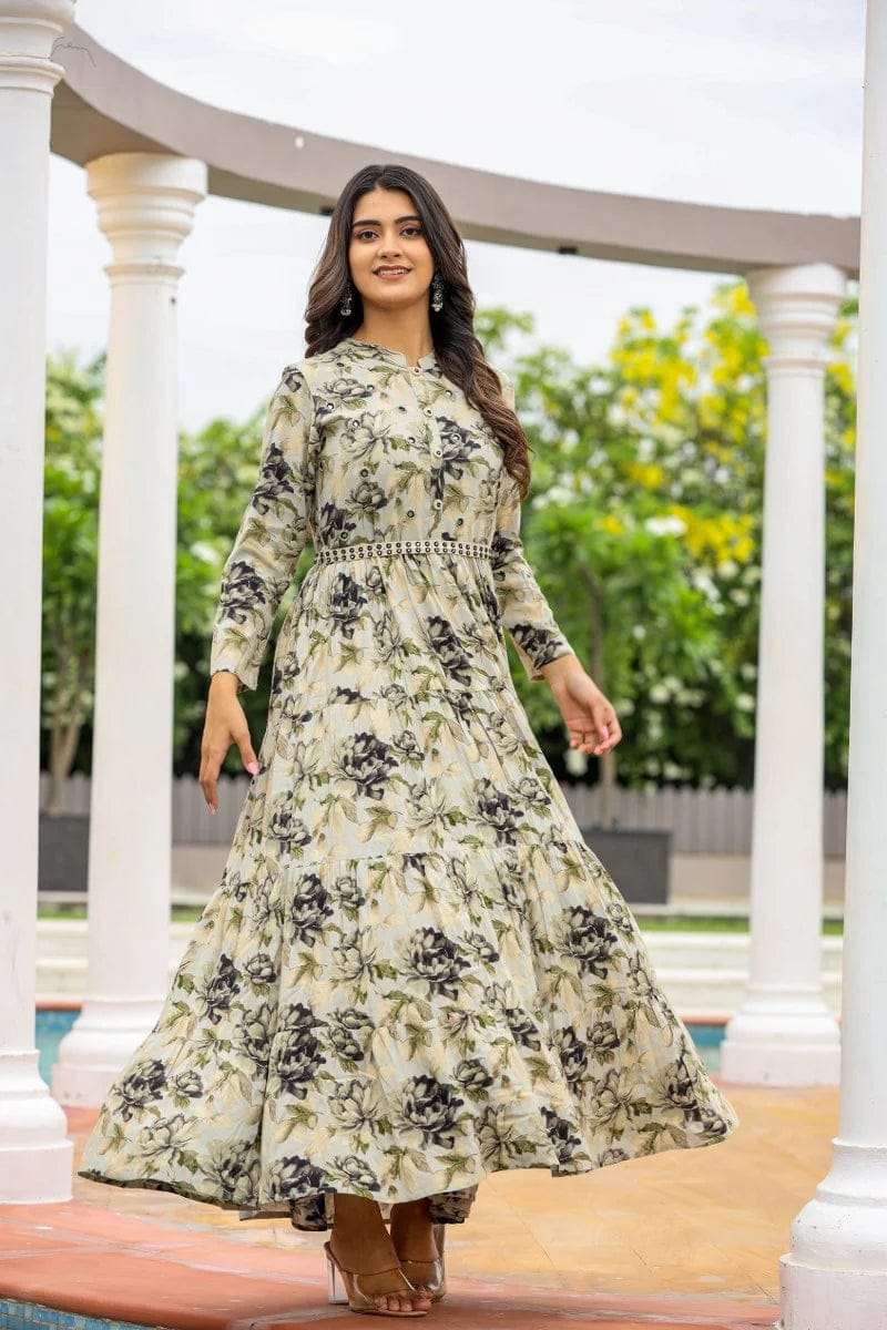 ANAMSA 230 BY ASLIWHOLESALE DESIGNER FAUX GEORGETTE WORK DRESS