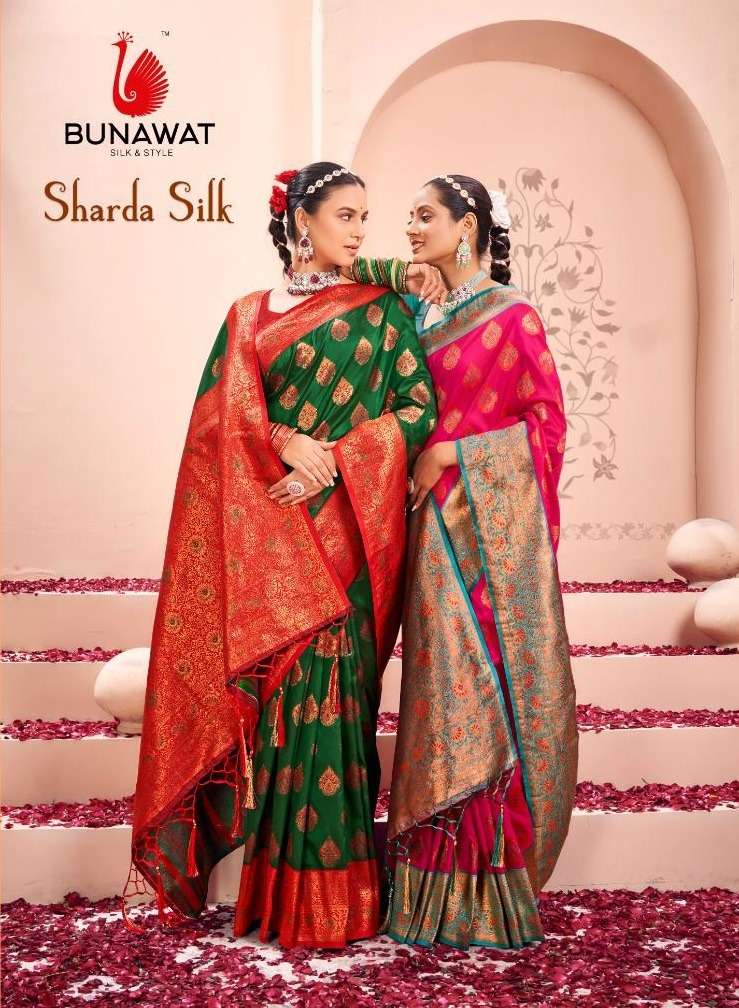 SHARDA SILK BY BUNAWAT 1001 TO 1006 SERIES KANJIVARM SILK PRINT SAREES