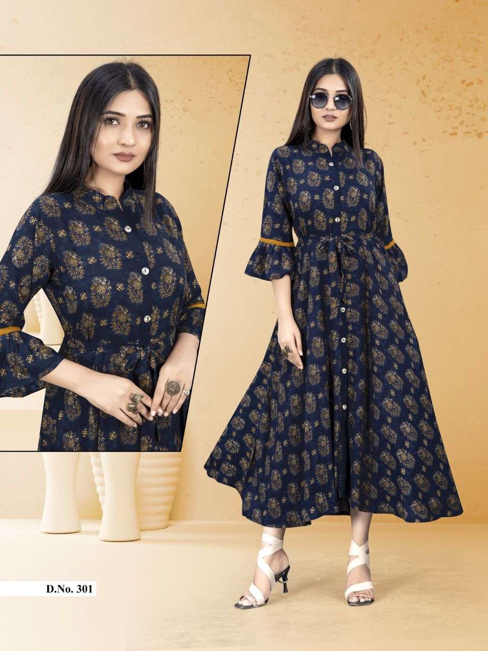 SHILP TRISHNA BY ASLIWHOLESALE DESIGNER FACNY RAYON PRINT KURTIS