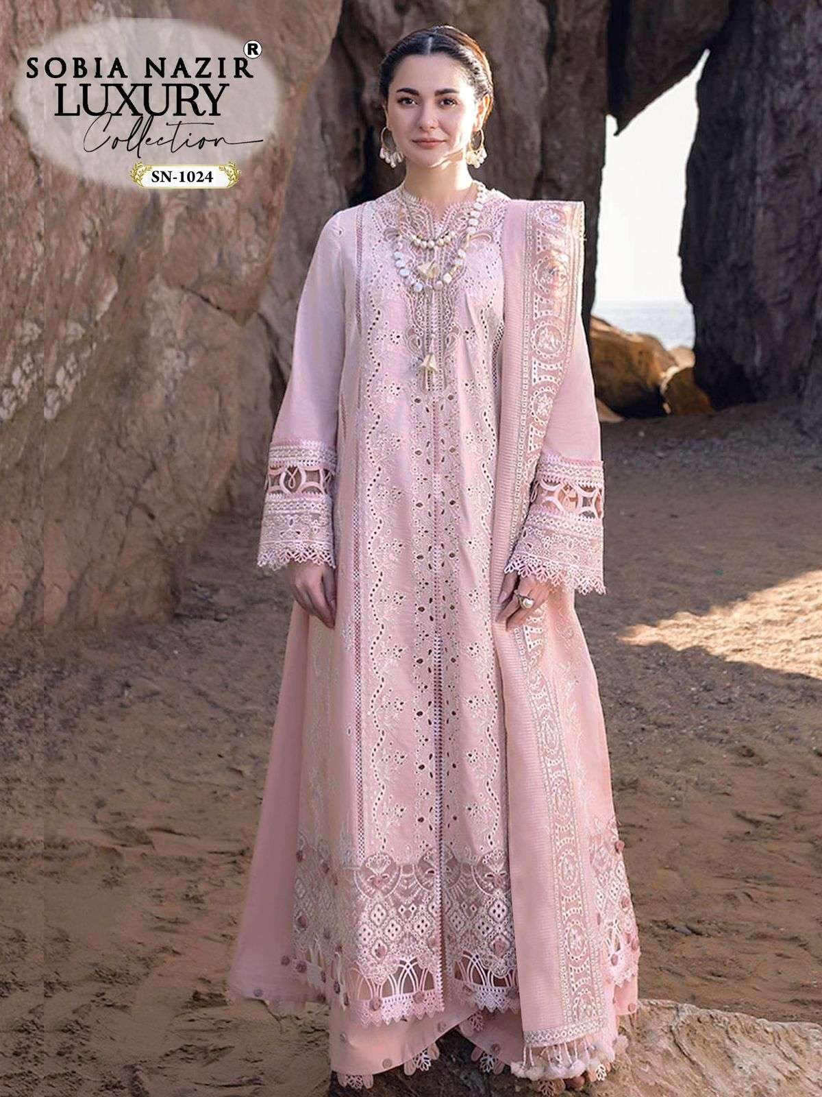 SOBIA NAZIR SN-1024 BY ASLIWHOLESALE LAWN COTTON PAKISTANI DRESS