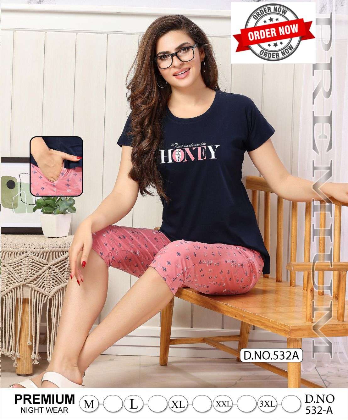 SUMMER SPECIAL 532 BY ASLIWHOLESALE HOSIERY COTTON PRINTED NIGHT DRESSES