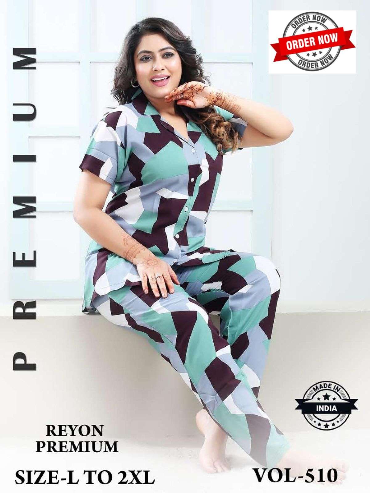 SUMMER SPECIAL DK-510 BY ASLIWHOLESALE HOSIERY RAYON PRINTED NIGHT DRESSES