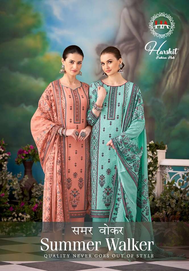 SUMMER WALKER BY ALOK SUIT 1467-001 TO 1467-008 SERIES COTTON PRINTED DRESSES