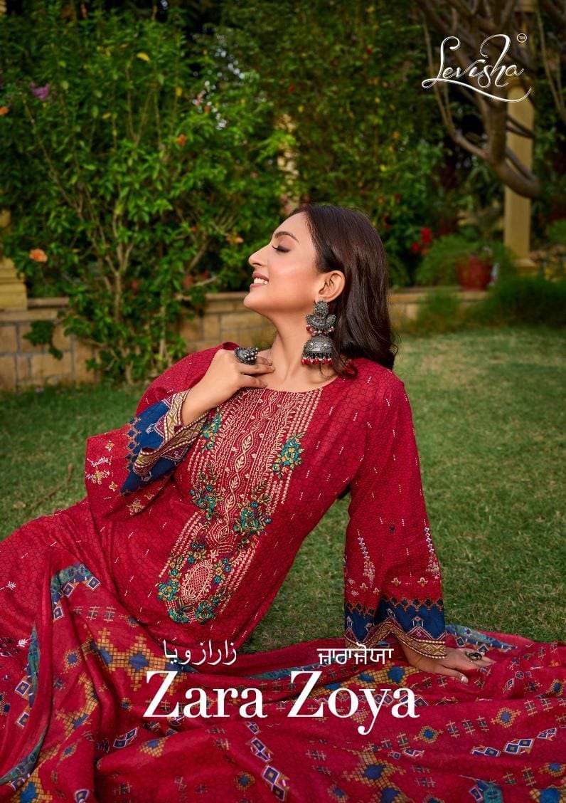 ZARA ZOYA BY LEVISHA 2013 TO 2018 SERIES CAMBRIC COTTON SLUB PRINT DRESSES