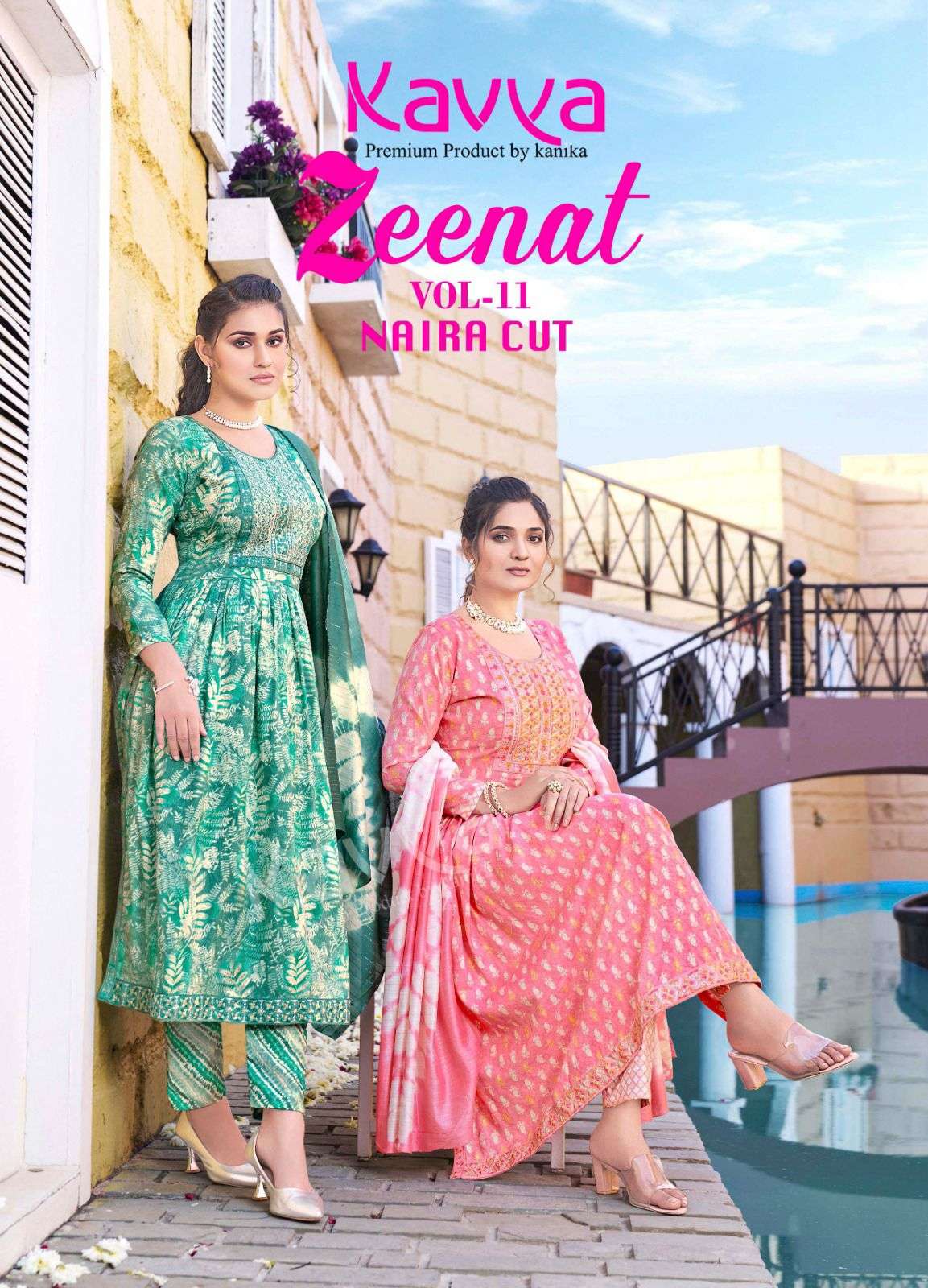 ZEENAT VOL-11 BY KAVYA 11001 TO 11010 SERIES CAPSULE PRINTED DRESSES