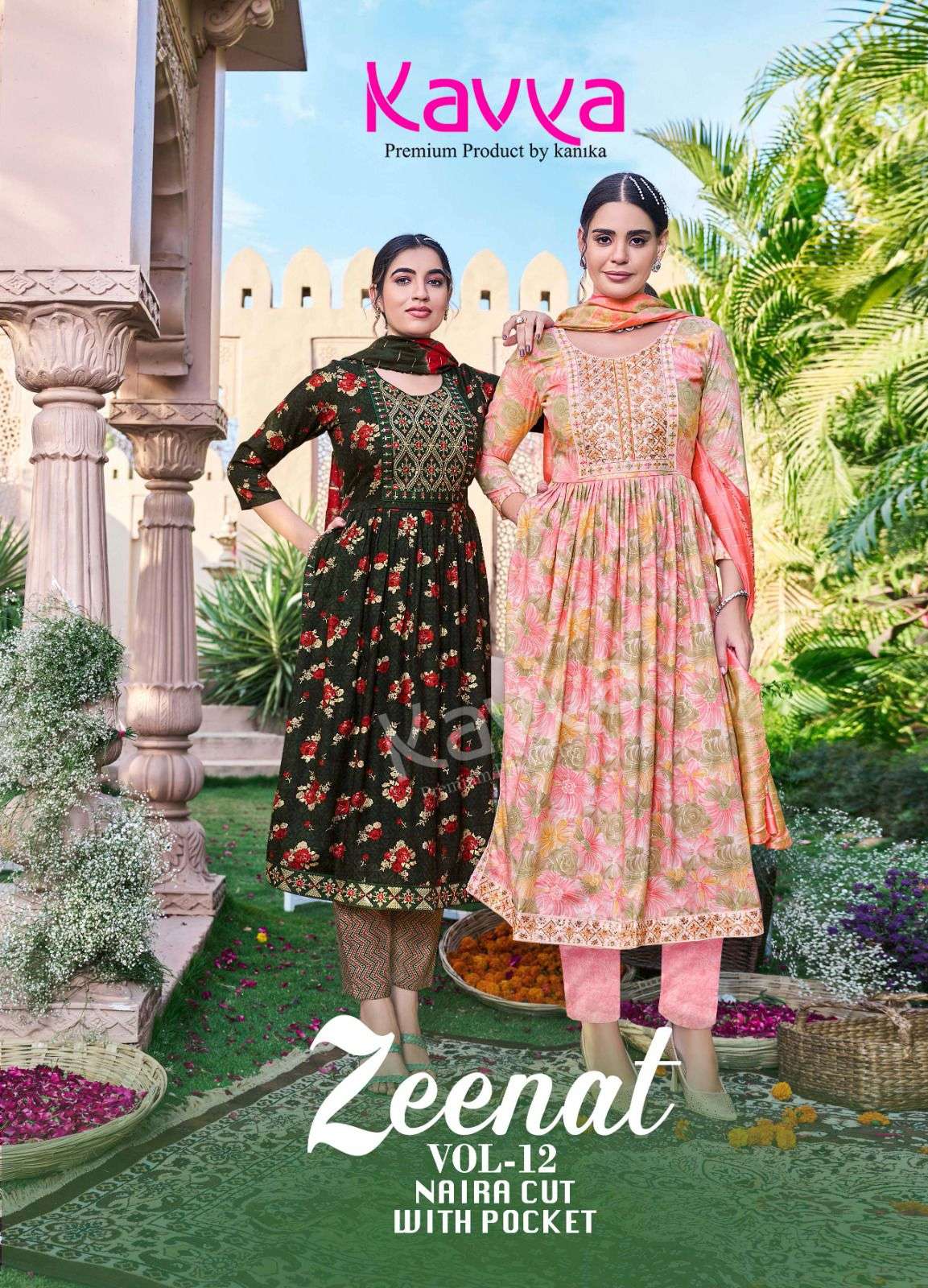 ZEENAT VOL-12 BY KAVYA 12001 TO 12010 SERIES CAPSULE PRINTED DRESSES