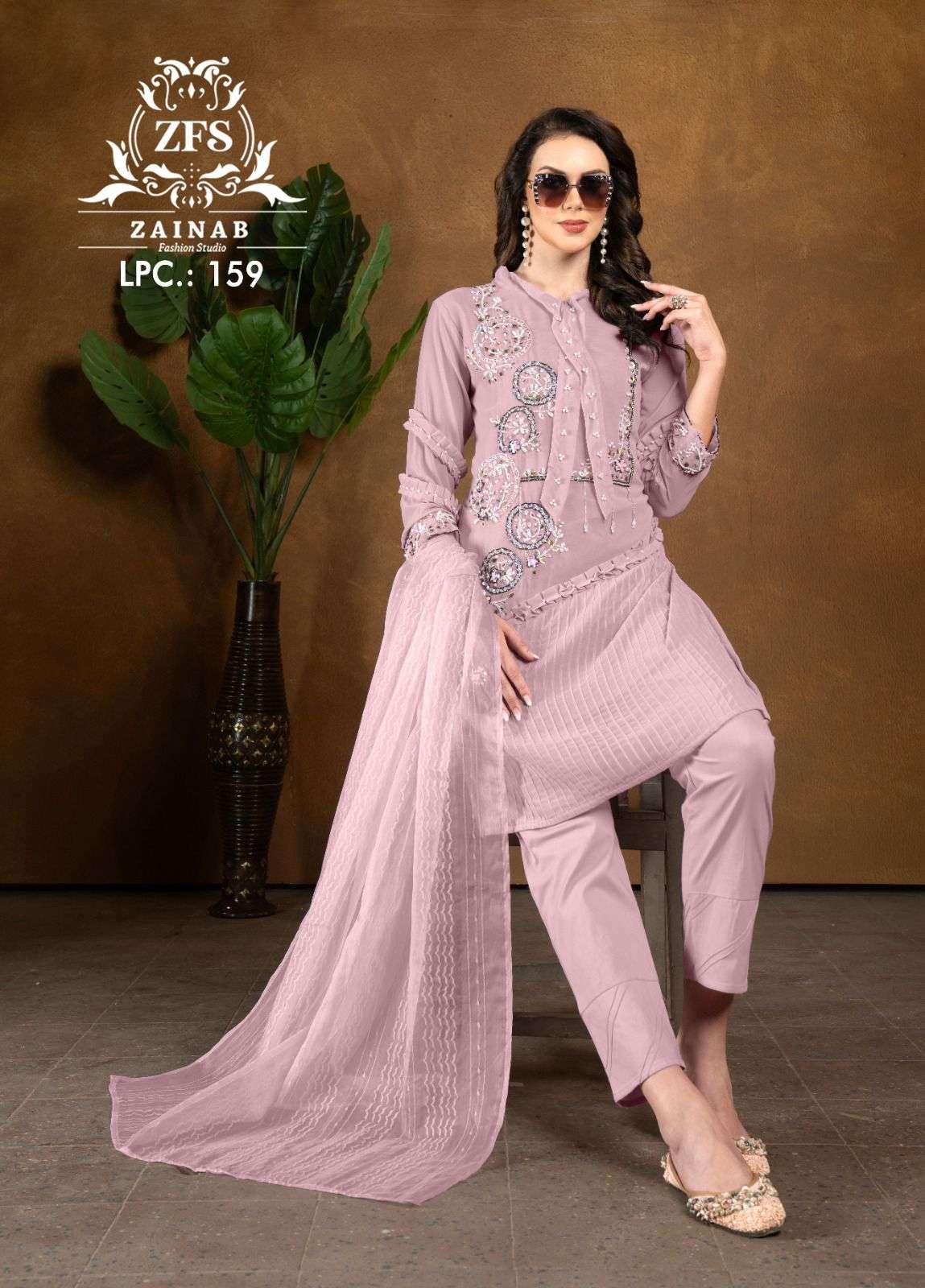 ZF-159 COLOURS BY ZAINAB FASHION FANCY GEORGETTE EMBROIDERY DRESSES