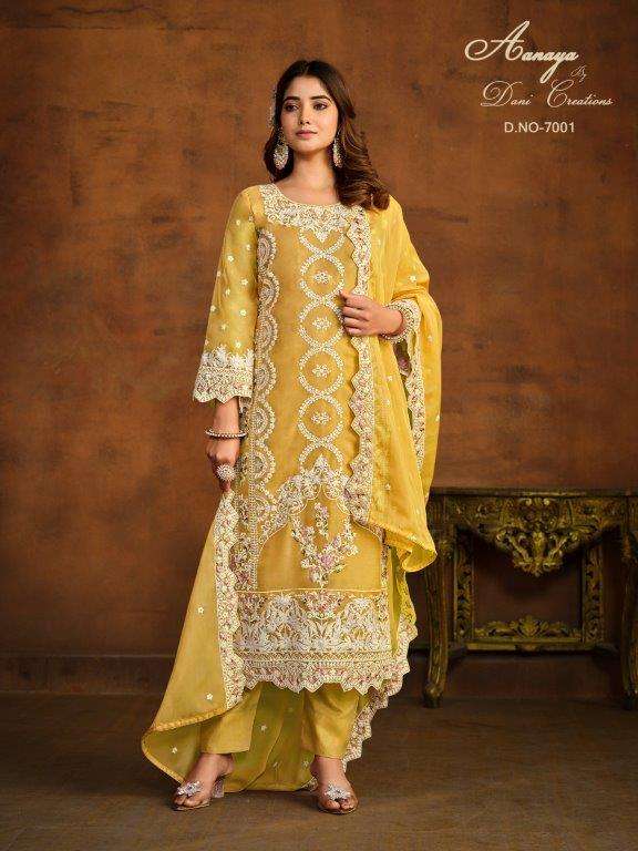 AANAYA VOL-170 BY TWISHA 7001 TO 7004 SERIES DESINGER ORGANZA EMBROIDERY DRESSES