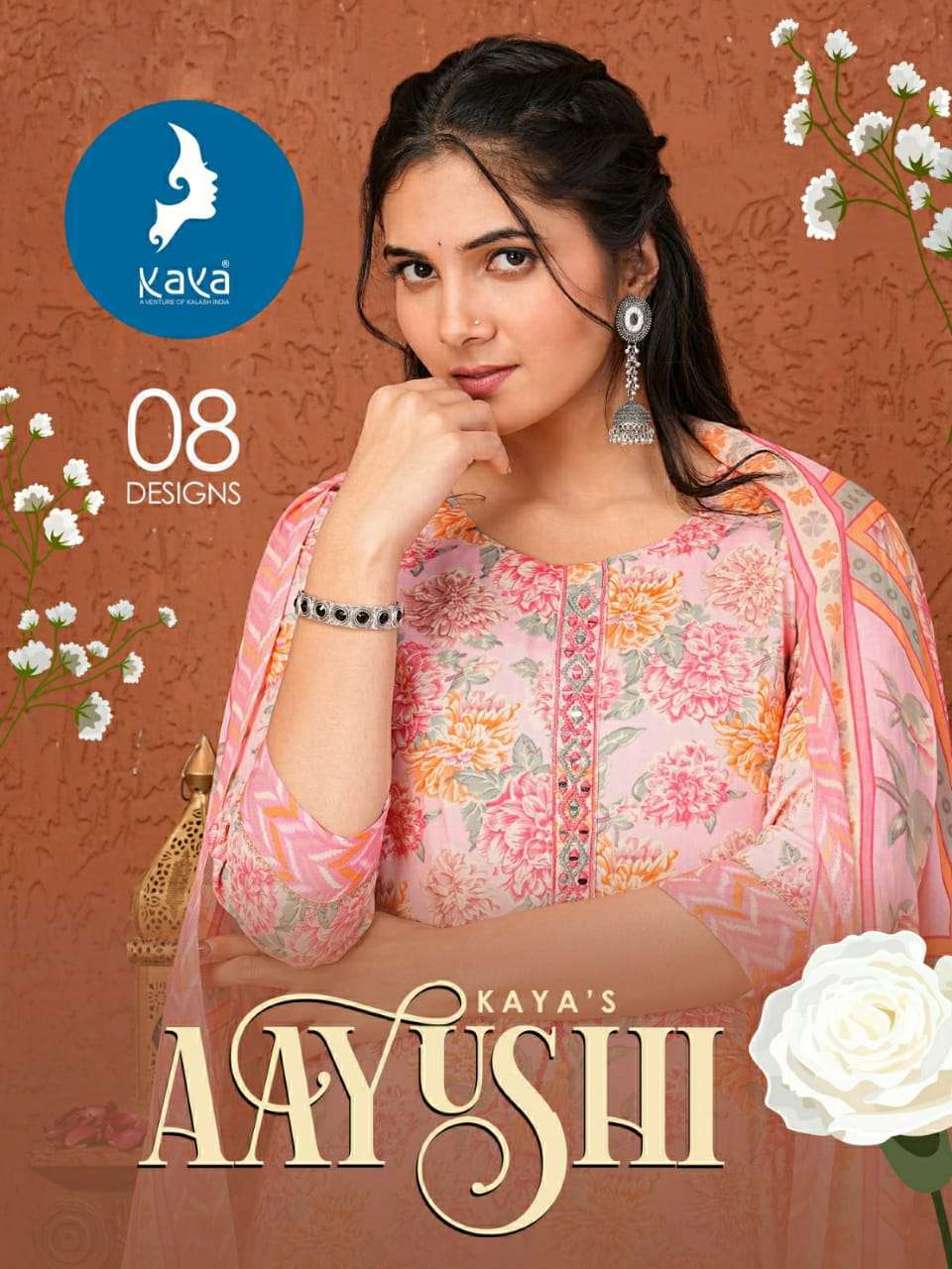 AAYUSHI BY KAYA 01 TO 08 SERIES DESIGNER RAYON MODAL PRINTED DRESSES