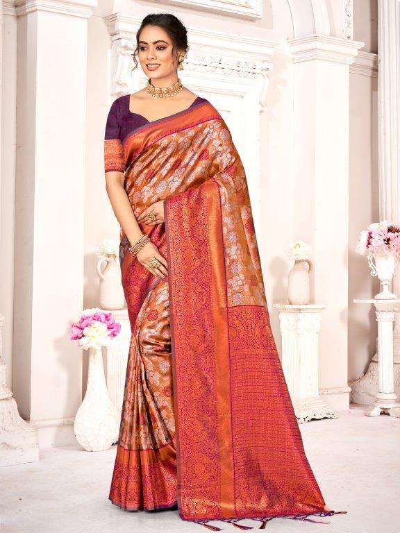 CADBURY SILK VOL-03 BY BUNAWAT DESIGNER FANCY KANJIVARM SILK PRINT SAREES