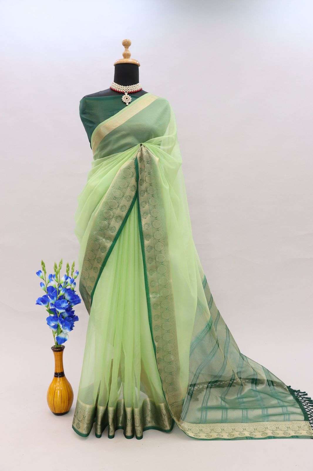 DF-137 ORGANZA SILK BY ASLIWHOLESALE SOFT ORGANZA SILK DIGITAL PRINTED SAREES