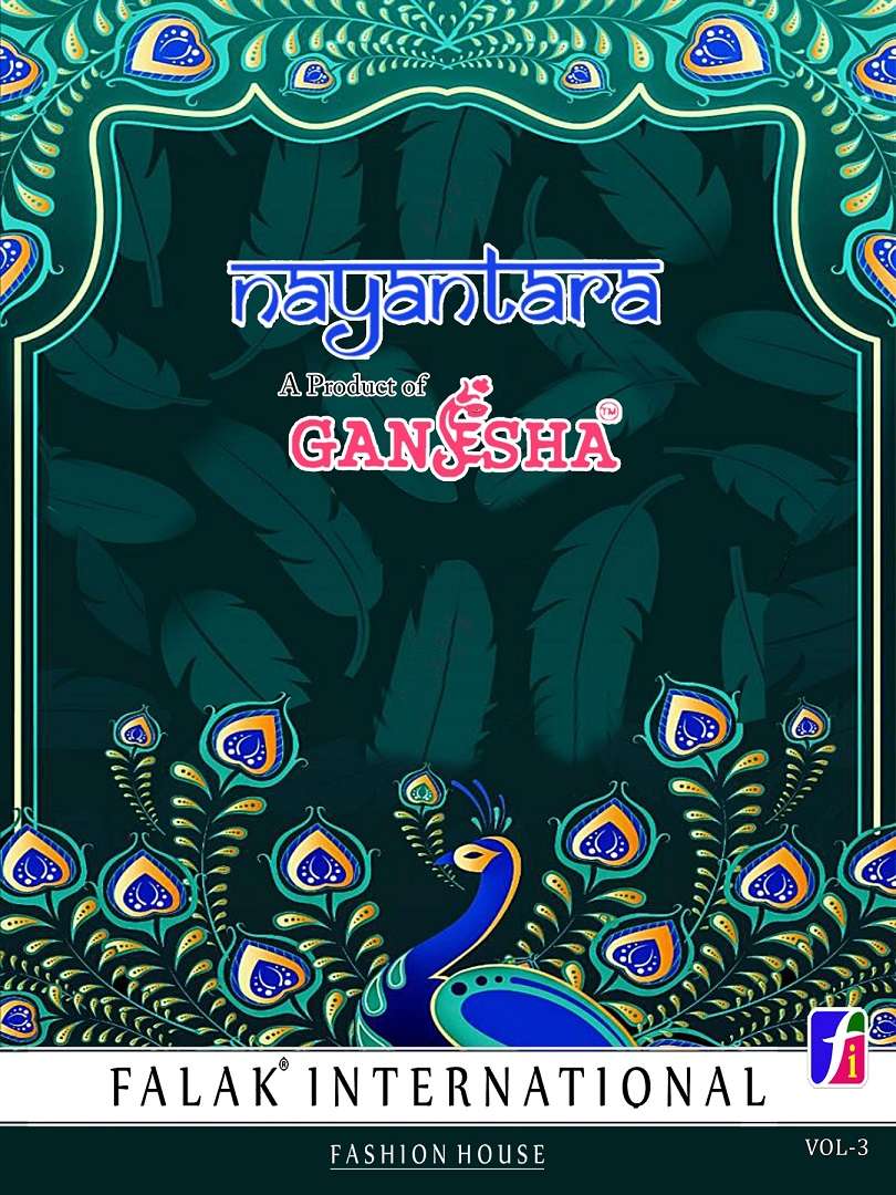 FALAK GANESHA NAYANTARA-3 BY ASLIWHOLESALE DESIGNER COTTON PRINTED SAREES