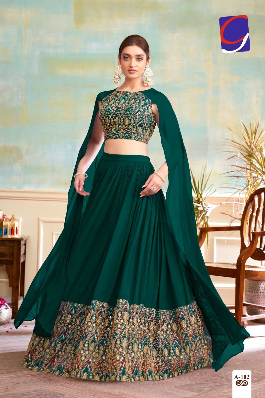 GF FASHION VOL-02 BY ASLIWHOLESALE HEAVY DESIGNER GEORGETTE LEHENGAS