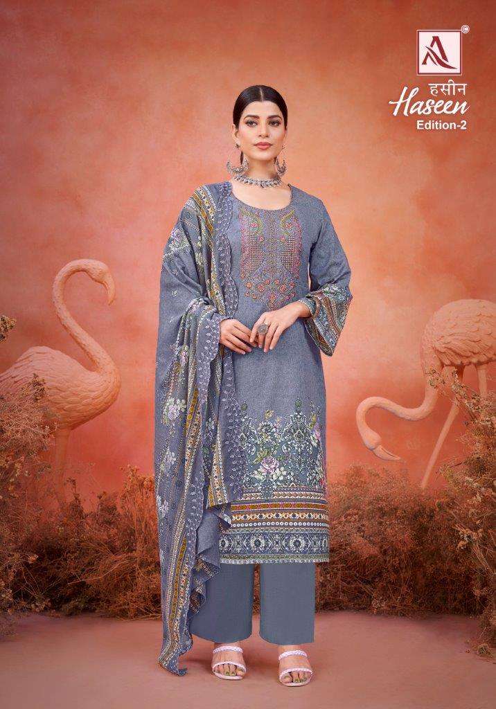 HASEEN-2 BY ALOK SUIT 1515-001 TO 1515-008 SERIES COTTON PRINTED DRESSES