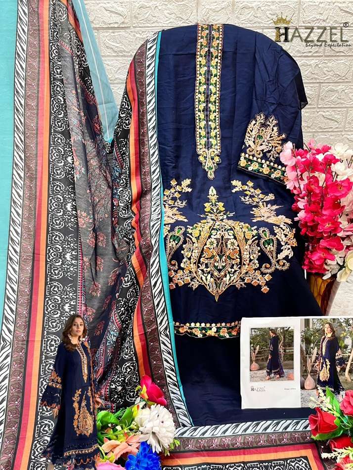 HAZZEL 078 COLOURS BY HAZZEL HEAVY RAYON COTTON WORK PAKISTANI DRESSES