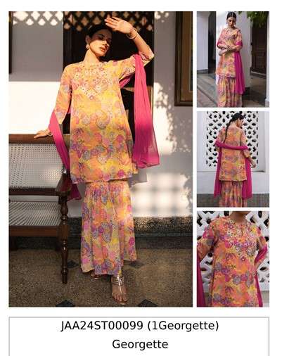 JAA-099 HIT DESIGN BY EXE FASHION DESIGNER FACNY GEORGETTE PRINTED DRESS