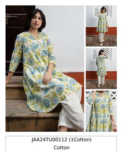 JAA-112 HIT DESIGN BY EXE FASHION DESIGNER FACNY COTTON PRINTED KURTIS