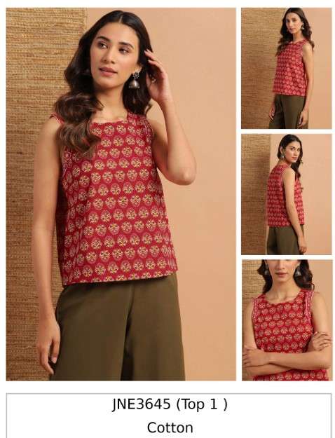 JNE-3645 HIT DESIGN BY EXE FASHION DESIGNER FACNY COTTON PRINTED TOPS