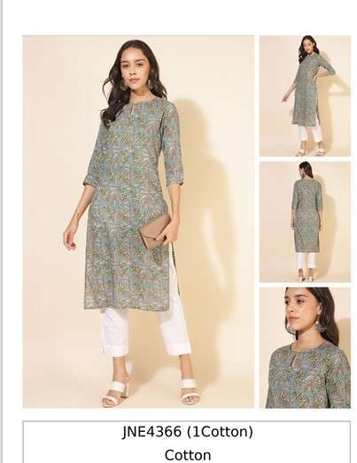 JNE-4366 HIT DESIGN BY EXE FASHION DESIGNER FACNY COTTON PRINTED KURTIS