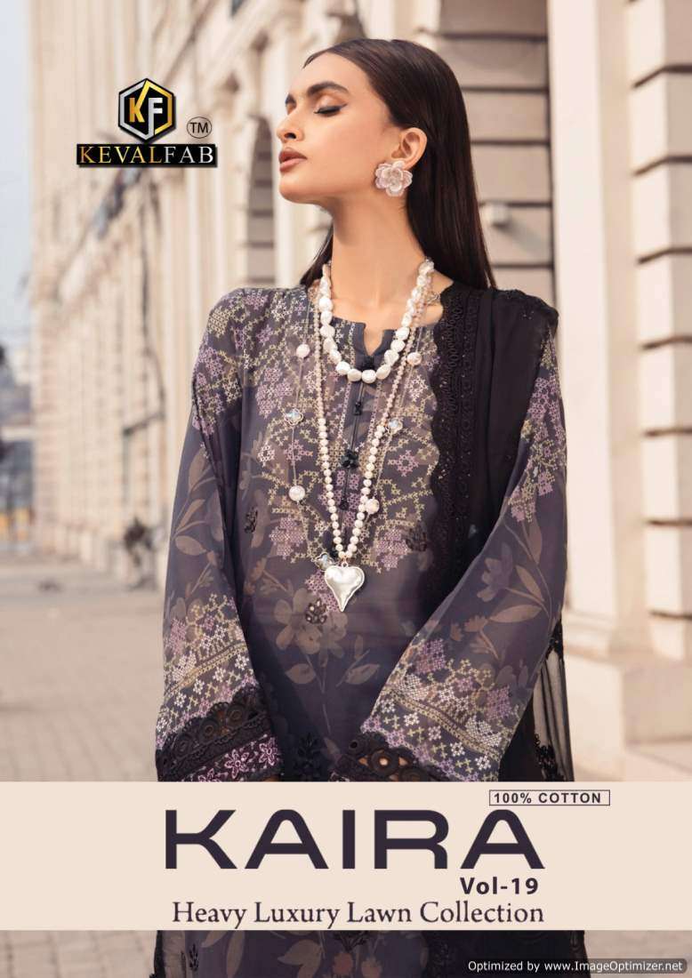 KAIRA VOL-19 BY KEVAL FAB 19001 TO 19006 SERIES HEAVY COTTON PRINT DRESSES