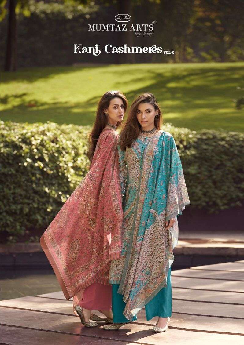 KANI CASHMERES VOL-02 BY MUMTAZ ARTS 13001 TO 13008 HEAVY COTTON LAWN PRINTED DRESSES