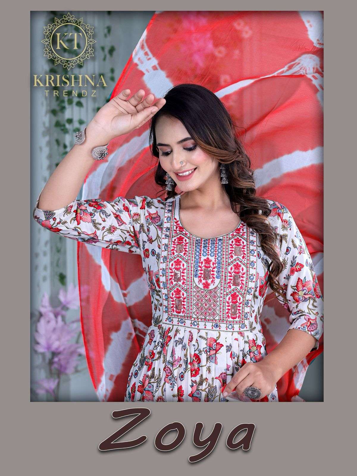 KT ZOYA VOL-01 BY ASLIWHOLESALE DESIGNER FACNY RAYON PRINT DRESSES