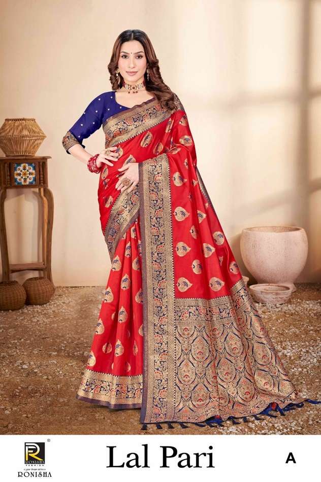 LALPARI BY RONISHA FASHION DESIGNER FANCY BANARASI SILK SAREES