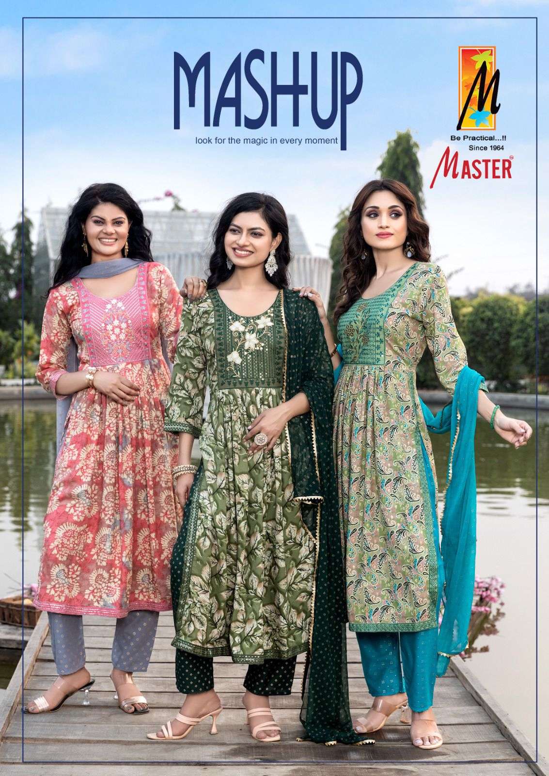 MASHUP BY MASTER 1001 TO 1008 SERIES DESIGNER RAYON FOIL PRINT DRESSES