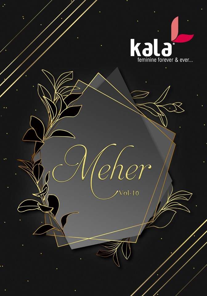 MEHER VOL-10 BY KALA 5801 TO 5812 SERIES DESIGNER COTTON PRINTED DRESSES