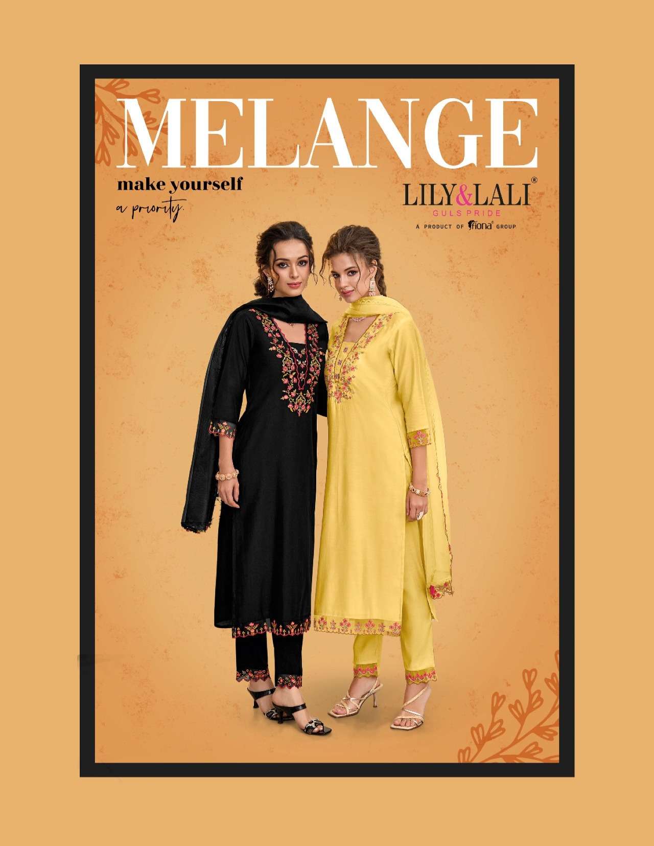 MELANGE BY LILY AND LALI 17101 TO 17106 SERIES HANDWORK MILAN SILK DRESSES