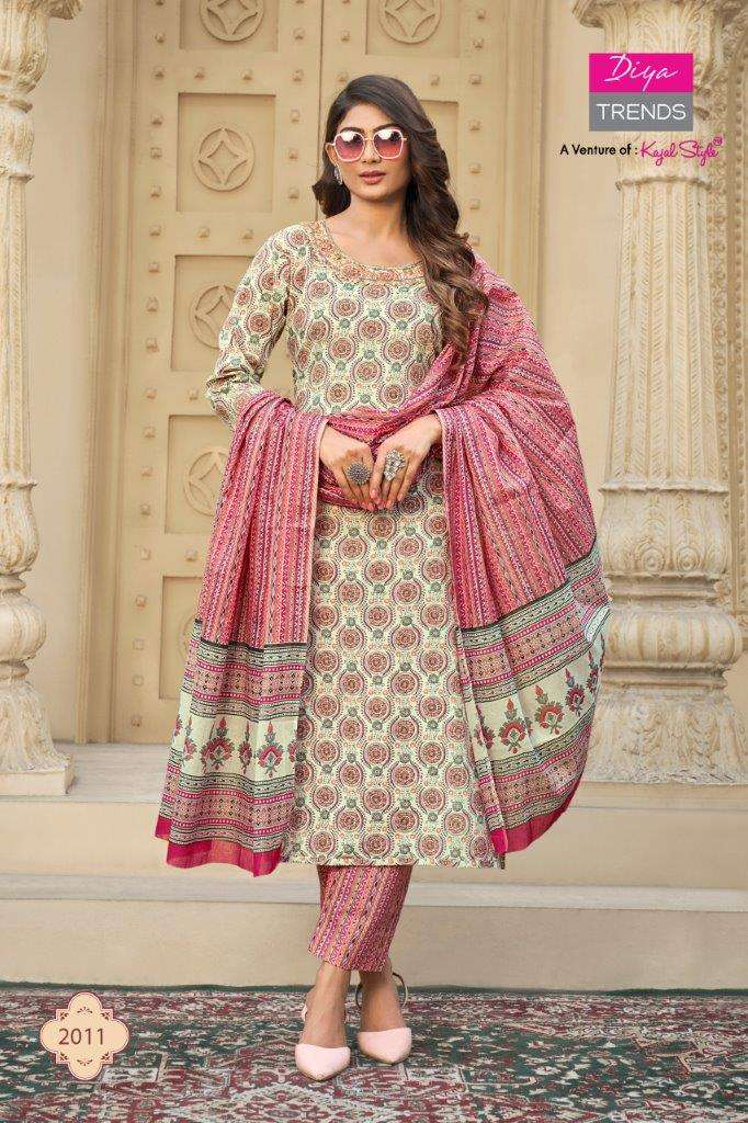 ODHANI VOL-02 BY DIYA TRENDZ 2011 TO 2020 SERIES COTTON PRINT STITCHED DRESSES