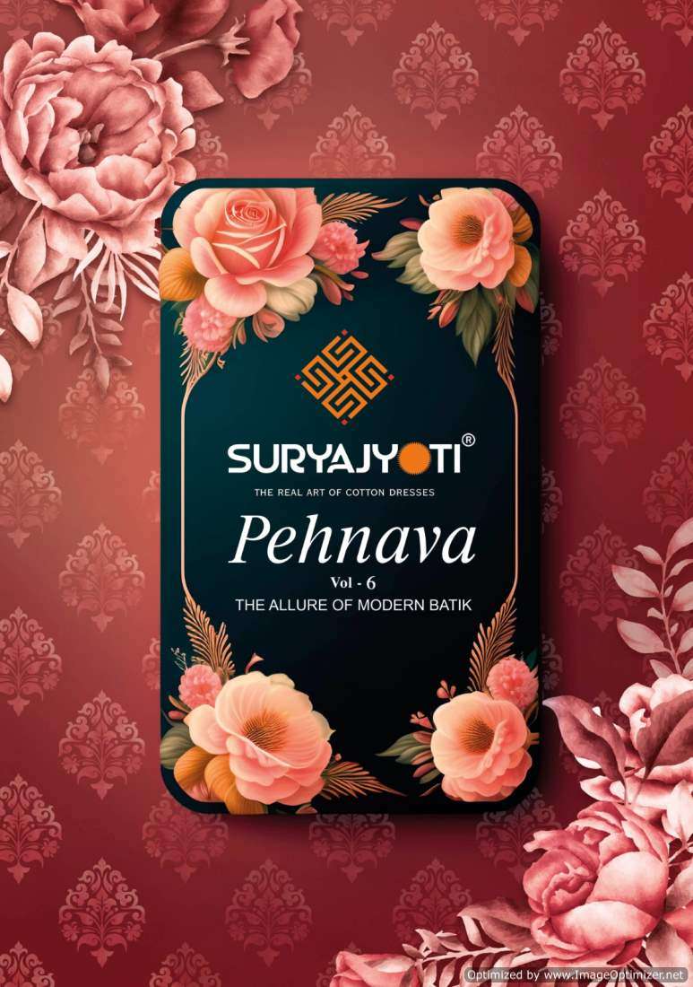 PEHNAVA VOL-6 BY SURYAJYOTI 6001 TO 6010 SERIES COTTON PRINTED DRESSES