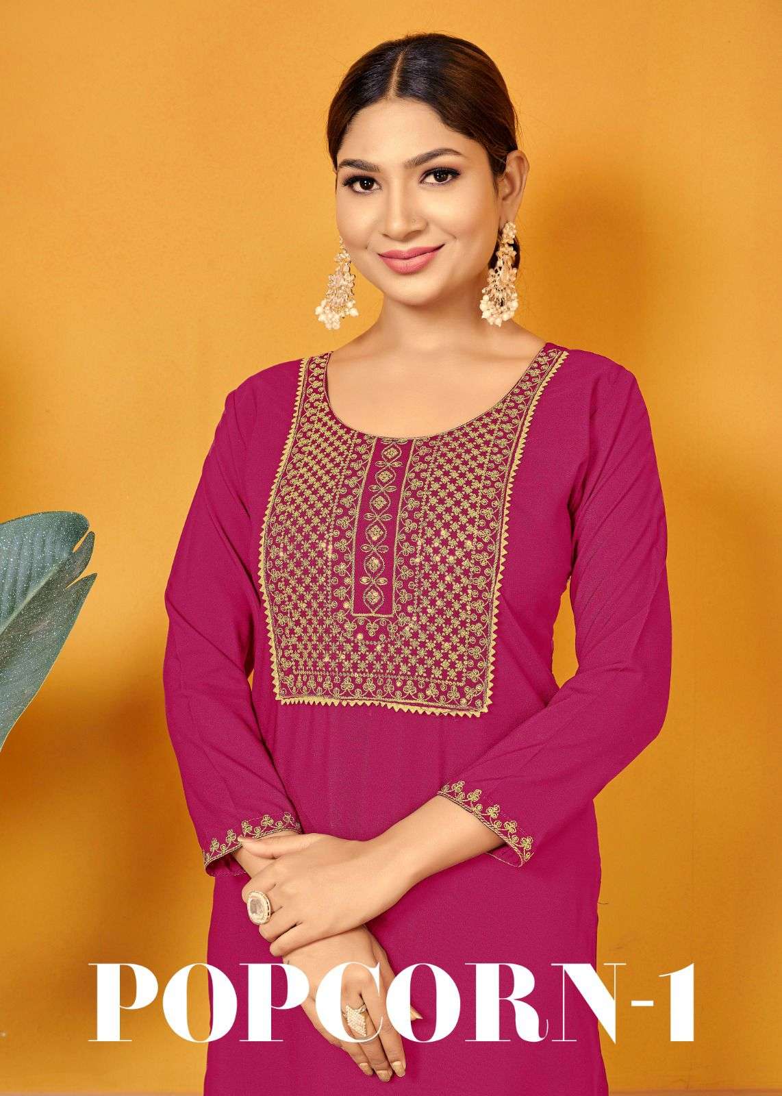 POPCORN VOL-1 BY ASLIWHOLESALE DESIGNER RAYON PATTERN SEQUENCE KURTIS